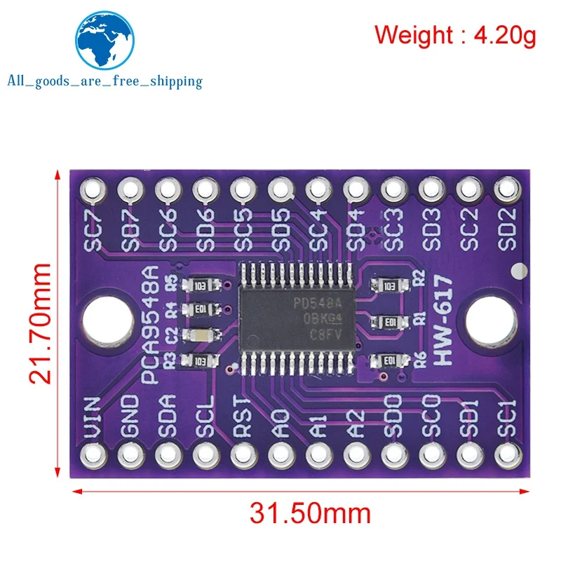 TCA9548A 1-to-8 8 Way I2C 8-channel Multi-channel Expansion Board IIC Module Development Board 9548 Para Arduino