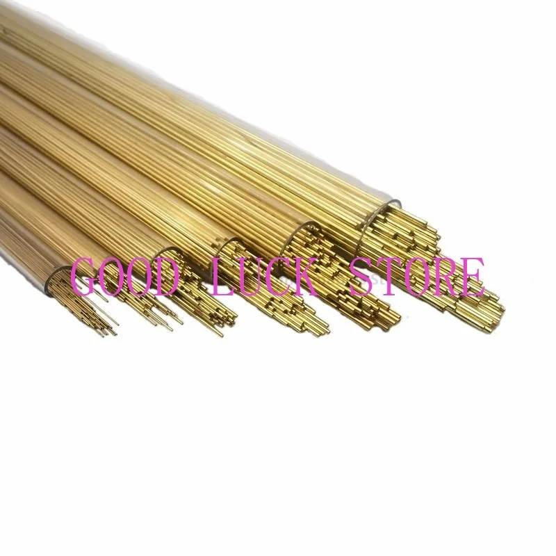 Imagem -02 - Único Furo Wedm Eletrodo Tubo Tubo de Bronze para Máquina de Perfuração Edm 0.5 mm 0.6 mm 0.7 mm 0.8 mm 1.0 mm 1.2 mm x 600 mm Comprimento 100 Pcs