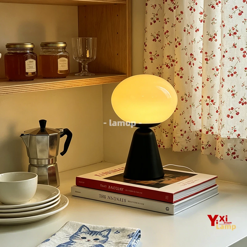 Glass Candy Floss Night Lamp 3 Adjustable Light Tones Ambient Light for Bedroom Living Room Decor Gift