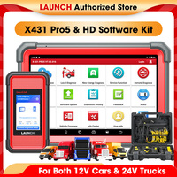 GL LAUNCH X431 Heavy Duty Software Kit&PRO5 Smartlink Car Diagnstic Tool Truck Scanner 12V 24V Gasoline Diesel Automotive X-431