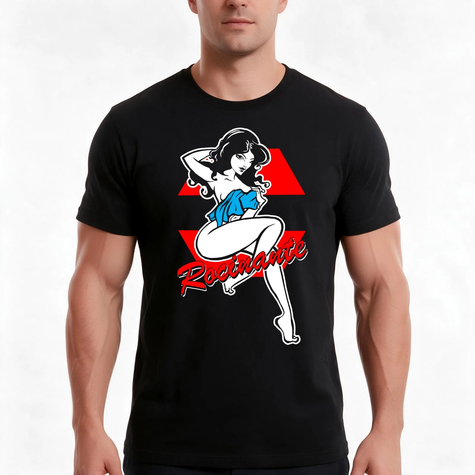 Hot Rocinante T-Shirt Summer Casual Cotton Tee Oversized Streetwear Tops Vintage Graphic Print Loose Fit Short Sleeve