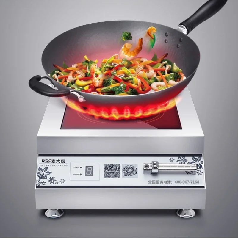 طباخ التعريفي التجاري عالي الطاقة 5000 وات طباخ التعريفي المسطح موقد القلي الكهربائي موقد القلي التجاري موقد سطح المكتب #5