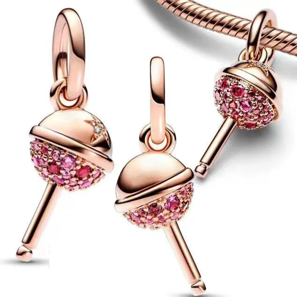 جديد 925 الفضة الذهب تصفيح أرنب الصليب فنجان القهوة كوز الصنوبر سحر الخرز صالح الأصلي سوار إكسسوارات للنساء هدية