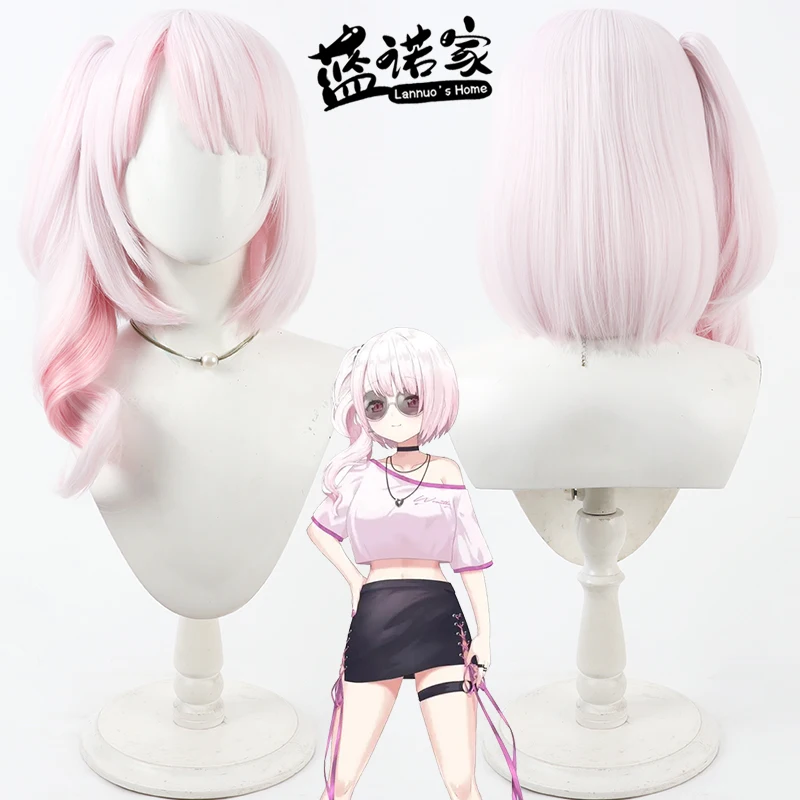 

Виртуальный YouTube Vtuber Шиина Юхуа, парик для косплея, Хэллоуин, карнавал, реквизит для вечеринки, синтетические волосы, термостойкое волокно + шапочка для парика