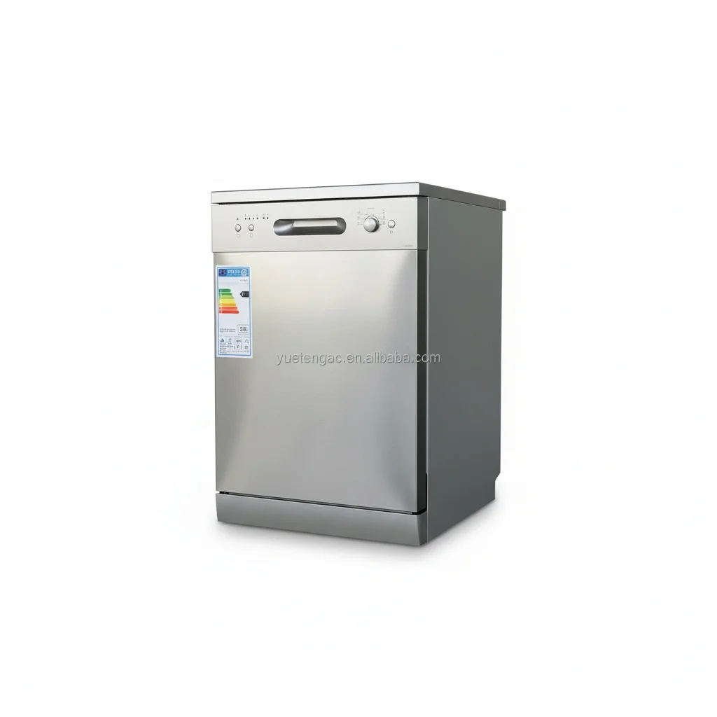 

Freestanding Dishwasher, 12 Sets Stainless Steel Household Dishwasher, A++ Energy Efficient 90 Mins Quick Wash 220V Electric
