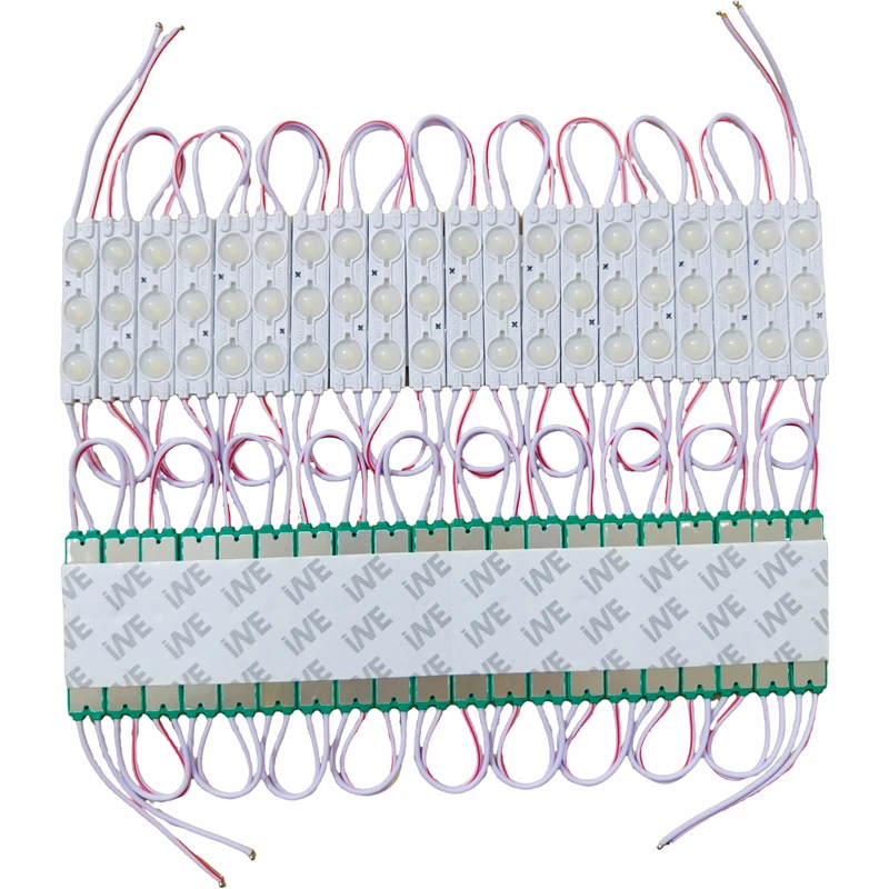 200Pcs Cool White Module 12V 2835 SMD 3 LEDs Light Advertisement Design Sign Backlight 1.5W 60*11mm Shop Banner Waterproof IP65