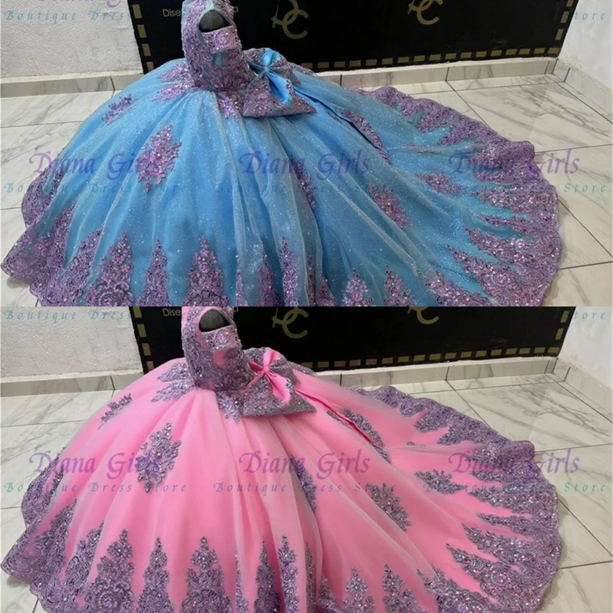 

Luxurious Flower Girl Dress Tulle FLuffy Quality Appliqué WIth Big Bow For Princess Wedding Birthday Party Evening Ball Gowns
