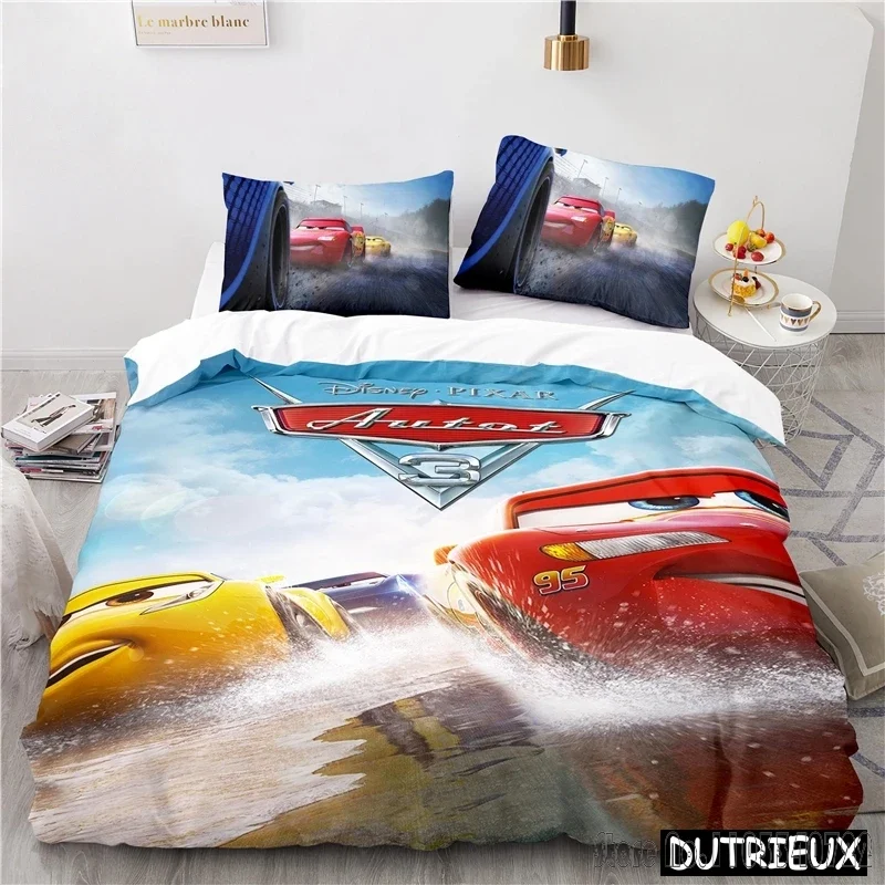 Cars Lightning McQueen 95 Duvet Cover Set HD Comforter Cover for Kids Bedding Sets Bedclothes Bedroom Decor