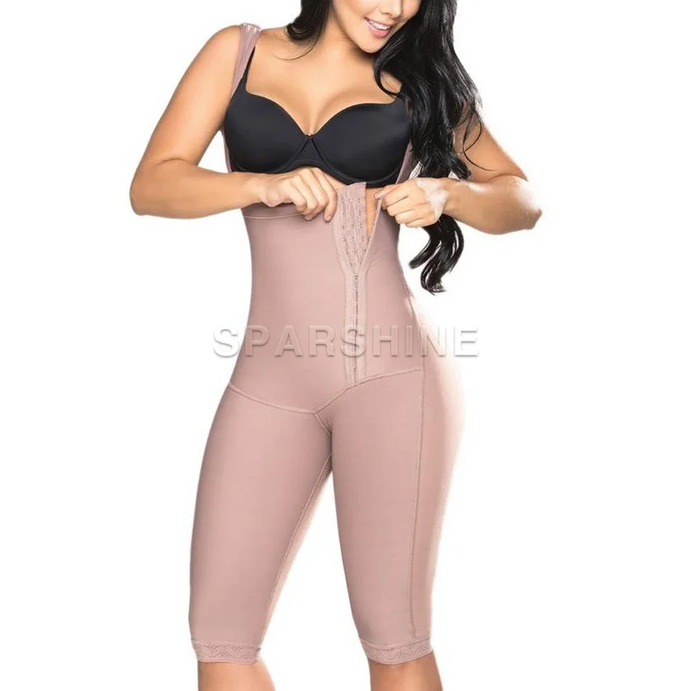 Women High Compression Slimming Girdle Long Pants Daily Sports Butt Lifter Flat Belly Body Shaper Side Zipper Shapewear