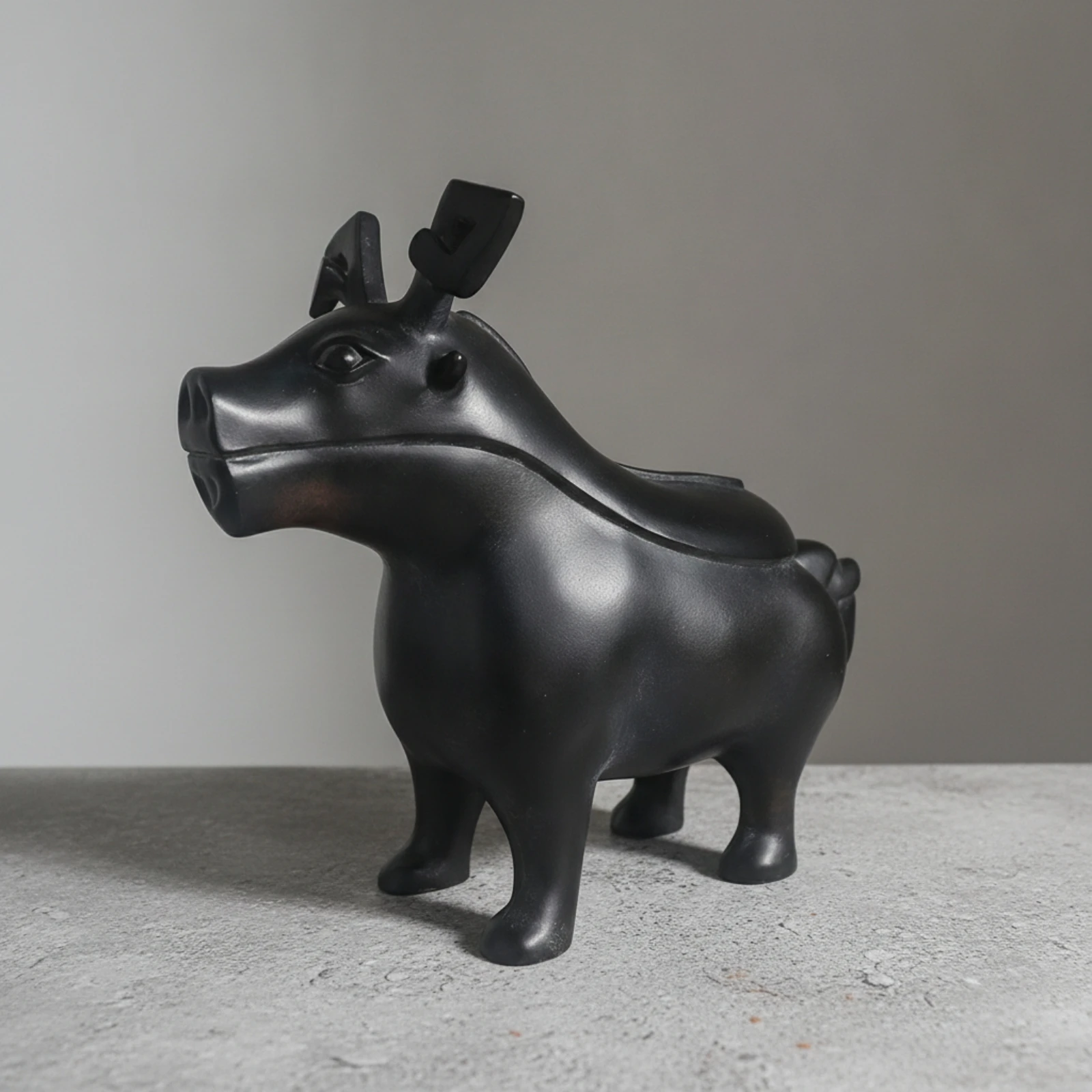 Fantasy Beast Sculpture Vintage Resin Animal Sculpture Statue Whimsical Figurine Minimalist for Art Collectors, Living Room