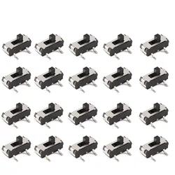 20pcs MSK-1134 3 Pin Mini Slide Switch On-OFF 2Position Micro Slide Toggle Switch Miniature Horizontal Slide Switch Micro Limit