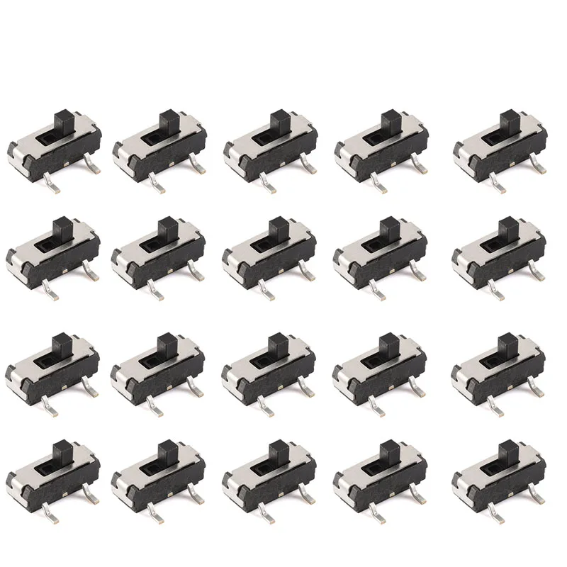 20 szt. MSK-1134 3-pinowy Mini przełącznik suwakowy On-OFF 2 pozycyjny mikro suwak przełącznik dwupozycyjny miniaturowy poziome suwak Micro Limit