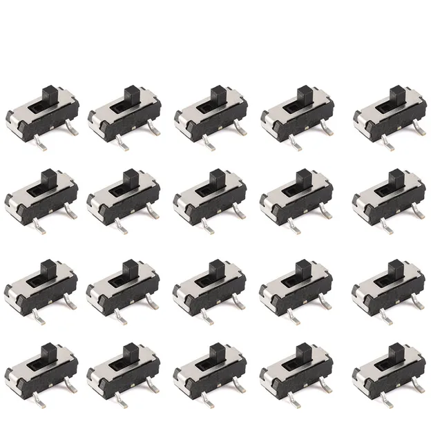 20 szt. MSK-1134 3-pinowy Mini przełącznik suwakowy On-OFF 2 pozycyjny mikro suwak przełącznik dwupozycyjny miniaturowy poziome suwak Micro Limit