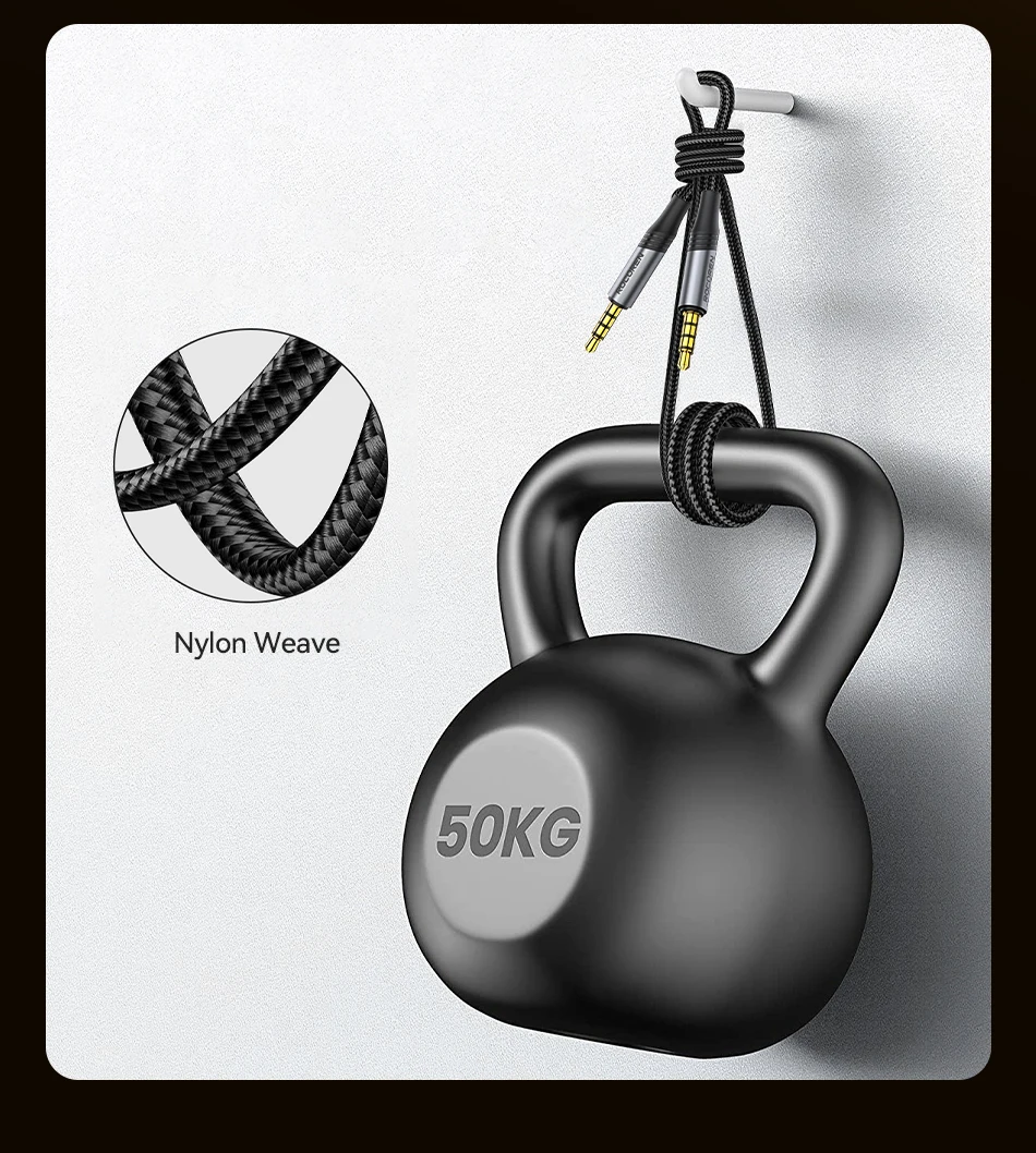 Rocoren Câble Jack 3.5mm AUX 1M Nylon Tressé Hi-Fi Mâle vers Mâle 19 Sd48a295495f742068ed0a016d6ebbd8cw Rocoren Câble Jack 3.5mm AUX 1M Nylon Tressé Hi-Fi Mâle vers Mâle