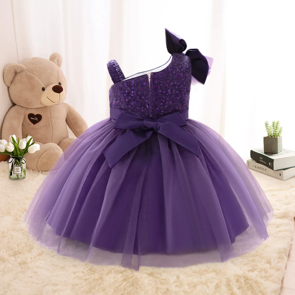 Toddler Girls Tulle Party Dress Girl Lace Dresses For Baby Birthday Weekend Fashion Clothes Infant Evening Active Bow Costumes