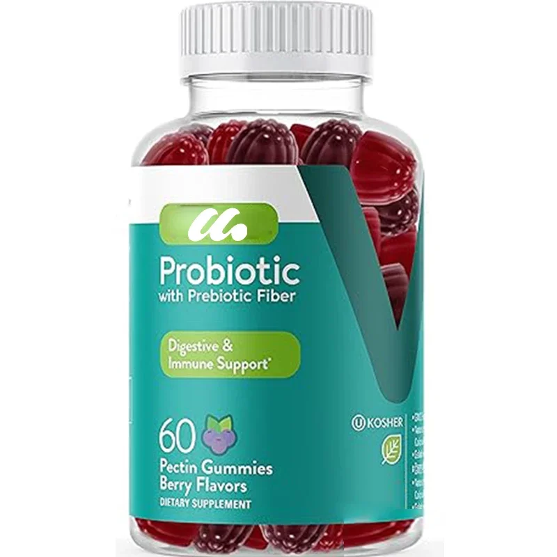 

Probiotic gummies-Used for immunity and digestion - Vegetarians, no gelatin, no GMOs - Delicious chewable berry flavored gummies