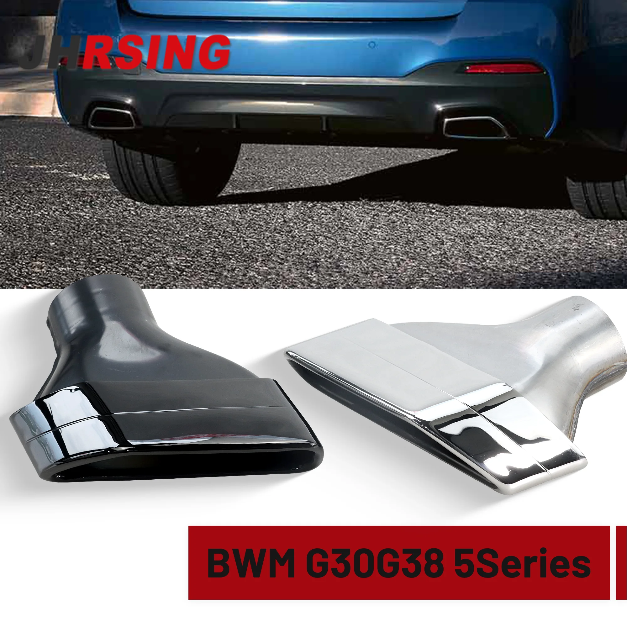 2Pcs/1Set Exhaust Tips for BMW G30 G38 520 525 530 520i 525i 530i Stainless Steel Muffler Pipe Tailpipe