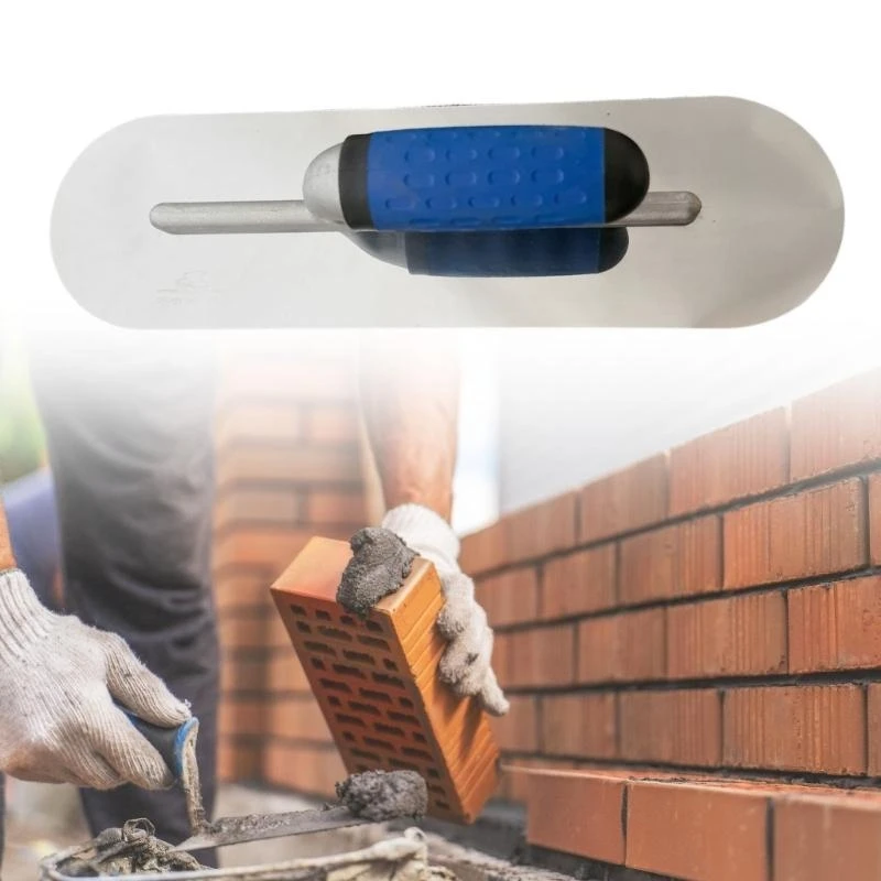 652F Professional 3Piece Rounded Mud Trowel Set Stainless Steel Construction Tool for Wall Smoothing and Repair Projects