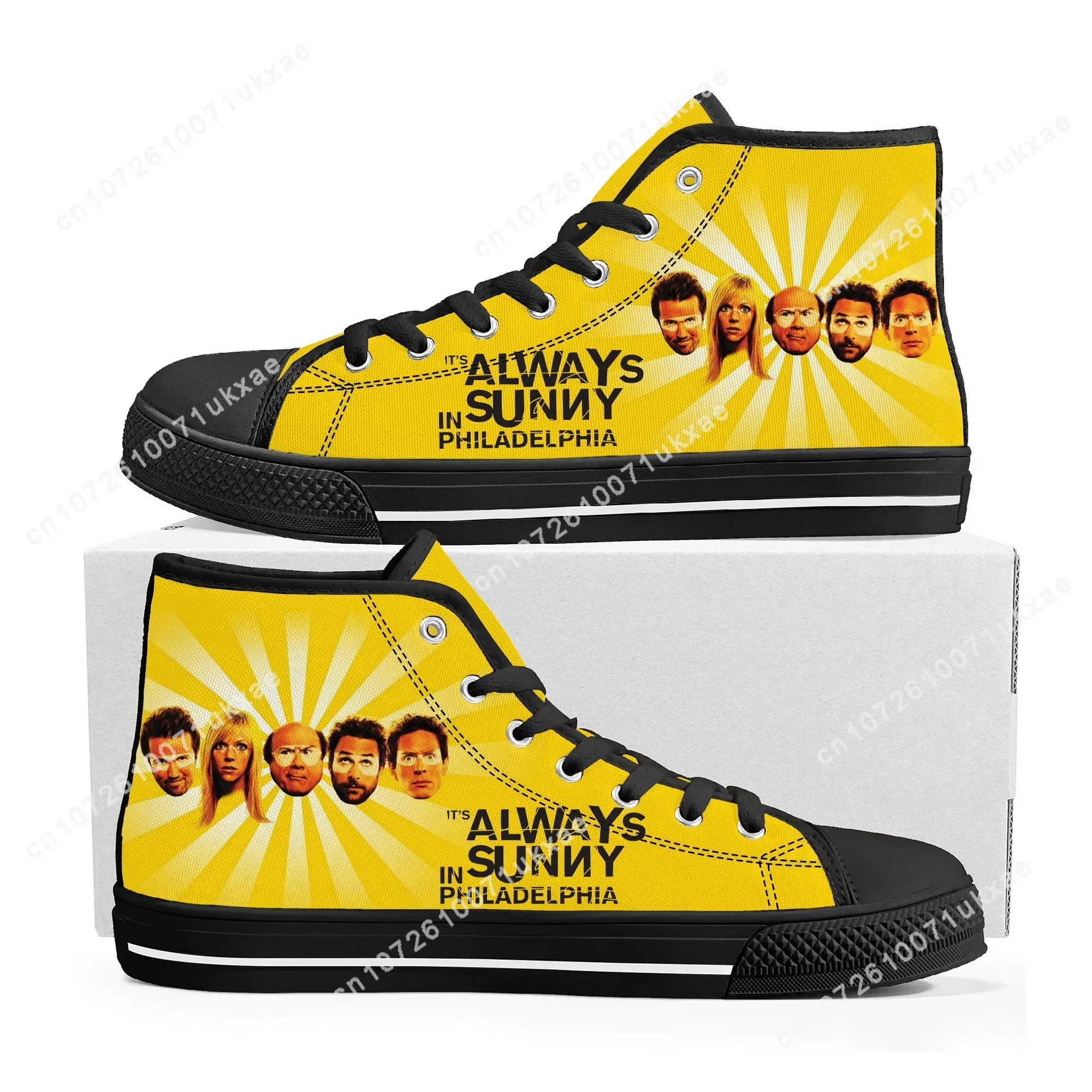 It's Always Sunny in Philadelphia High Top Sneakers Mens Womens Teenager Frank Reynolds Canvas Sneaker couple Shoe Custom Shoes