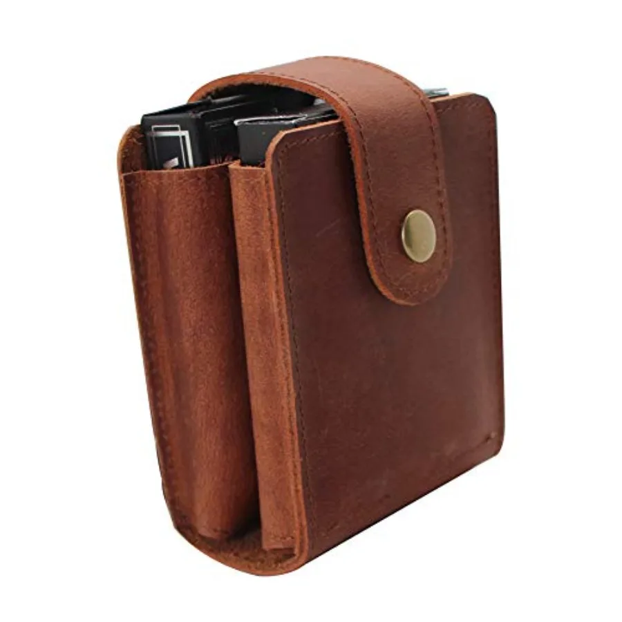 

Playing Card Case, Genuine Leather Playing Cards Holder for Magicians and Poker Players, Camping Holidays Trips