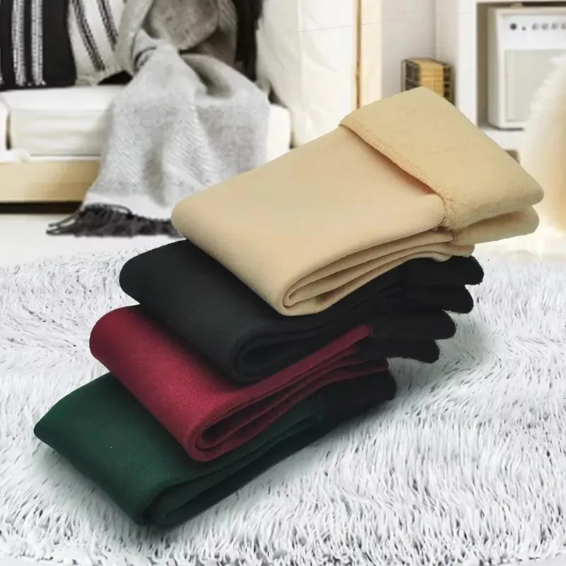 

1/2/4pairs Winter Warm Socks Soft Thicken Thermal Plush Socks Solid Color Velvet Wool Snow Boots Floor Socking