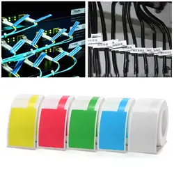 100Pcs 25*38+40mm Cable Labels Wire Marking Network Waterproof Laser Printer Sticker Organizer A4 Self-Adhesive Label Cable Tags