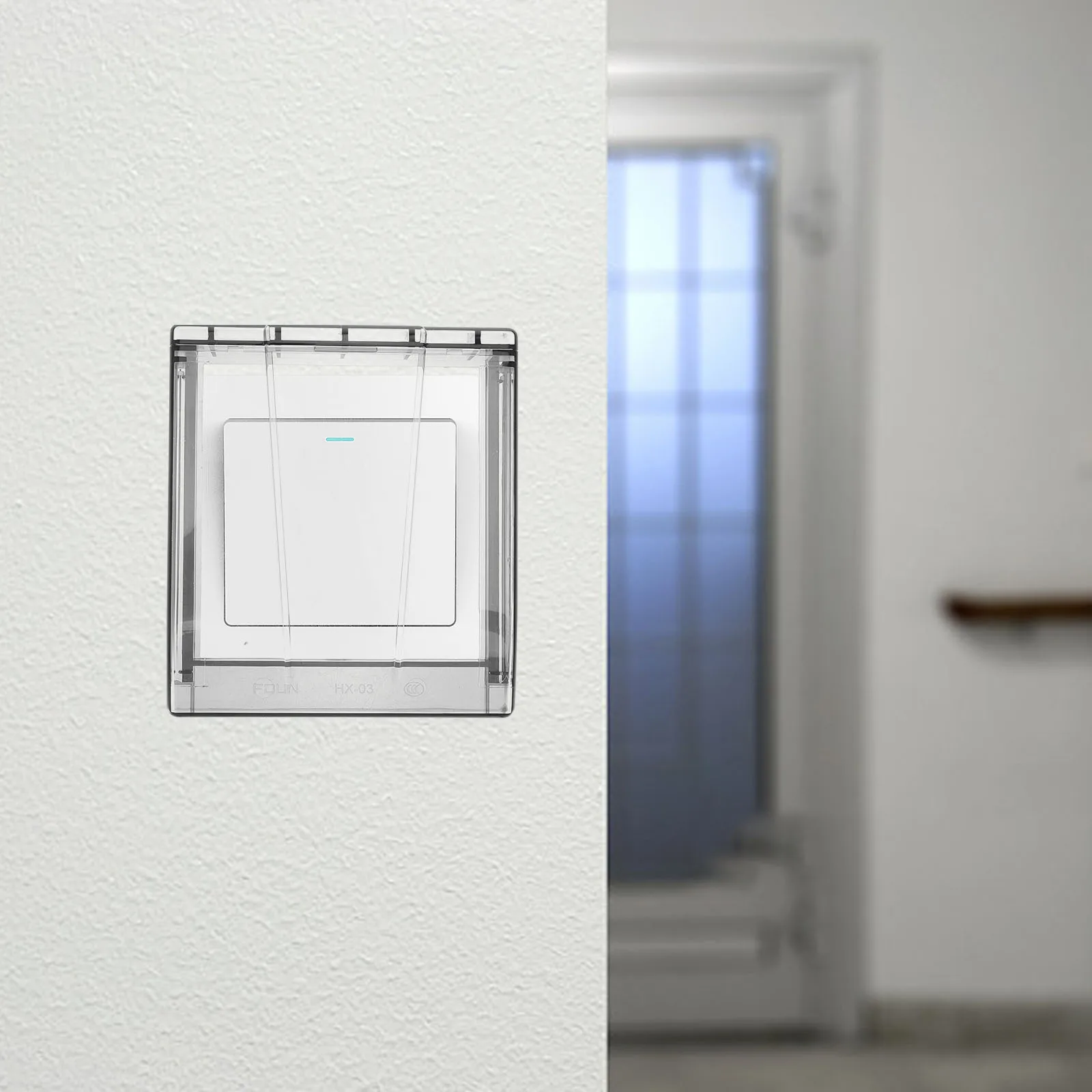 

Plug Waterproof Socket Protective Cover Black Color Outlet Adhesive Wall Switch Splashes Prevention Outdoor Use