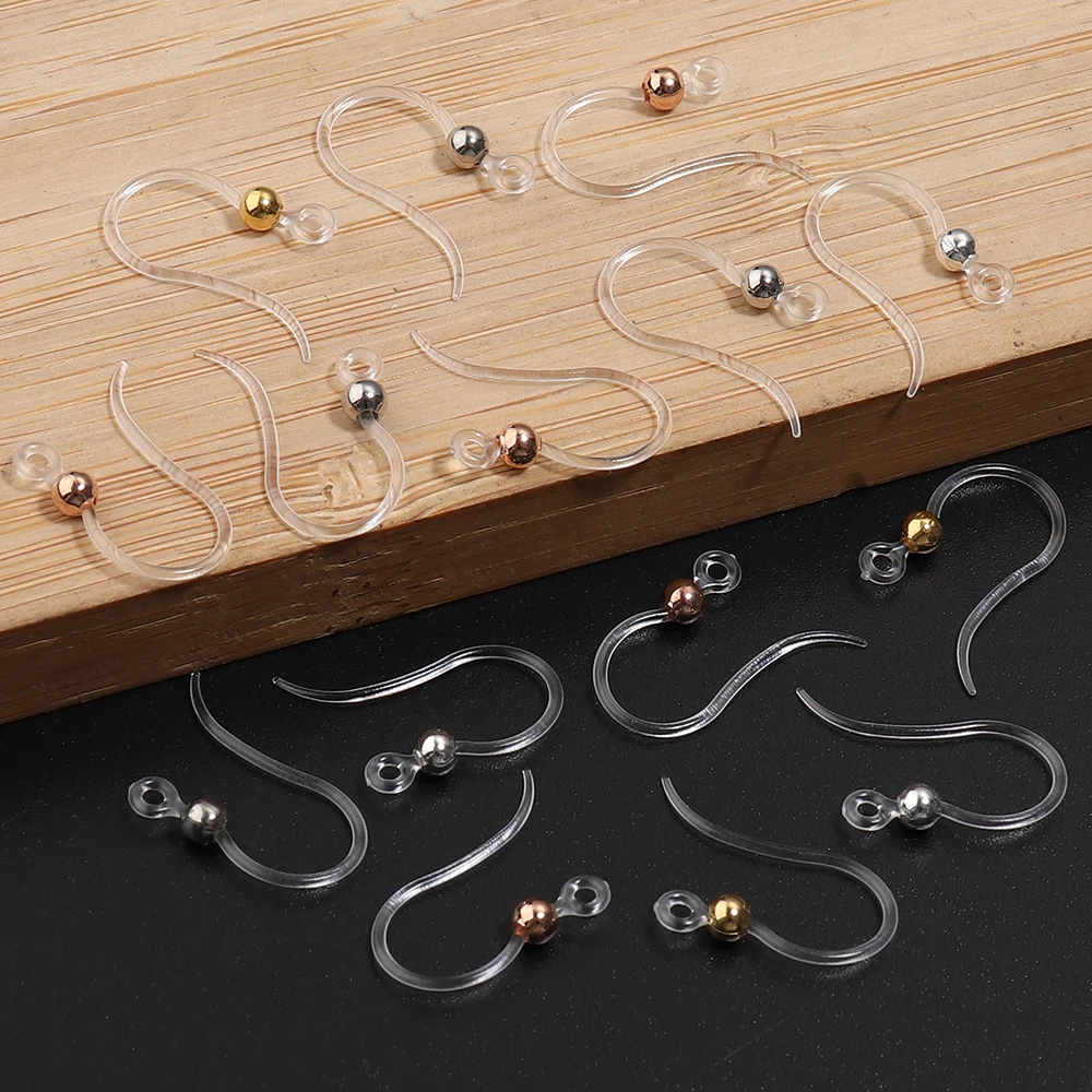 20 個 14 × 18 ミリメートル透明樹脂イヤリングフッ - Jewelry Making Beads のレビューと価格