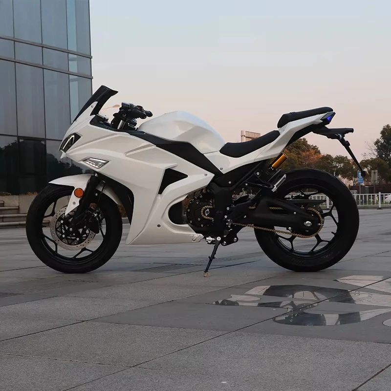XDSS 5000W Chain Electric Cruiser Motorcycle For Adults Racing Car With 100KM Driving Range Brushless Motor Steel Material