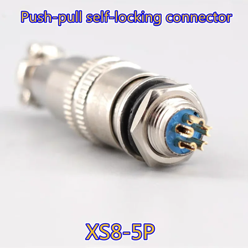 M8 Cable Connector Push-pull quick  Release Connector XS8 2P 3P 4P 4P All Copper Female Plug and Male Plug Cable Socket