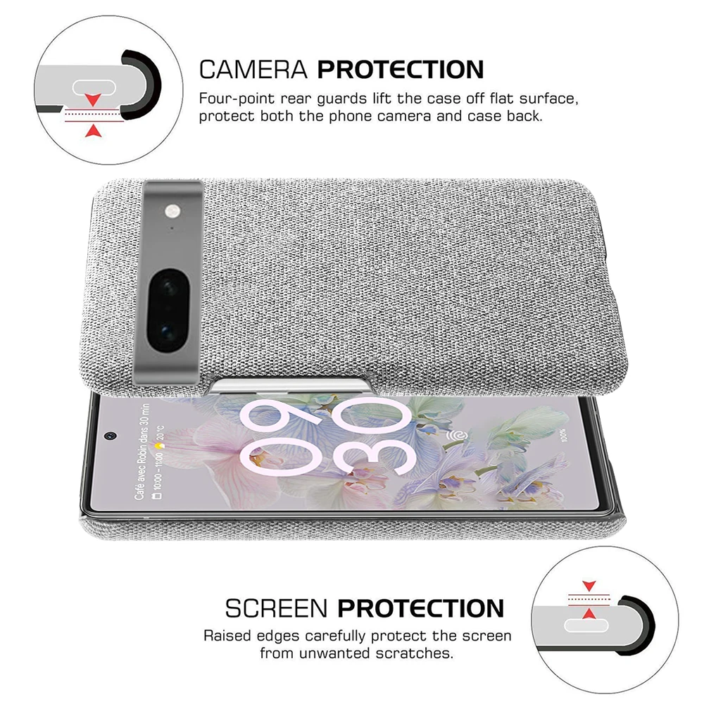 For Google Pixel 7a 7 Pro 6 6pro Case Luxury Fabric Antiskid Cover For Google Pixel 7a 7 7pro  Cloth Capa