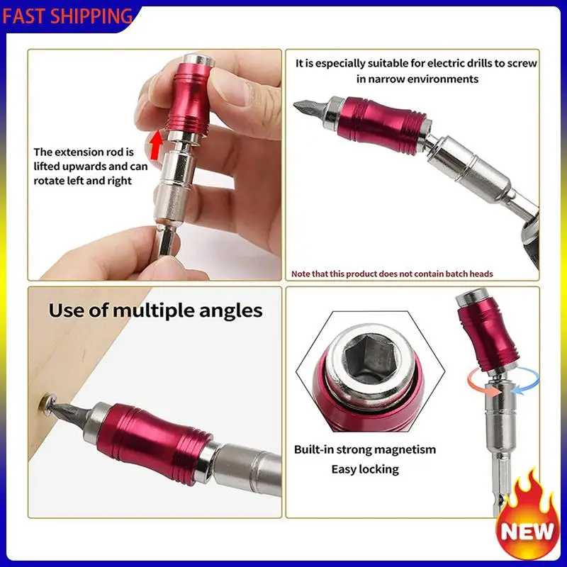 

Especial 6Pcs Magnetic Pivot Drill Bit Holder, Magnetic Swiveling Bit Tip Holder, Quick Release Flexible Screwdriver Bit Holder