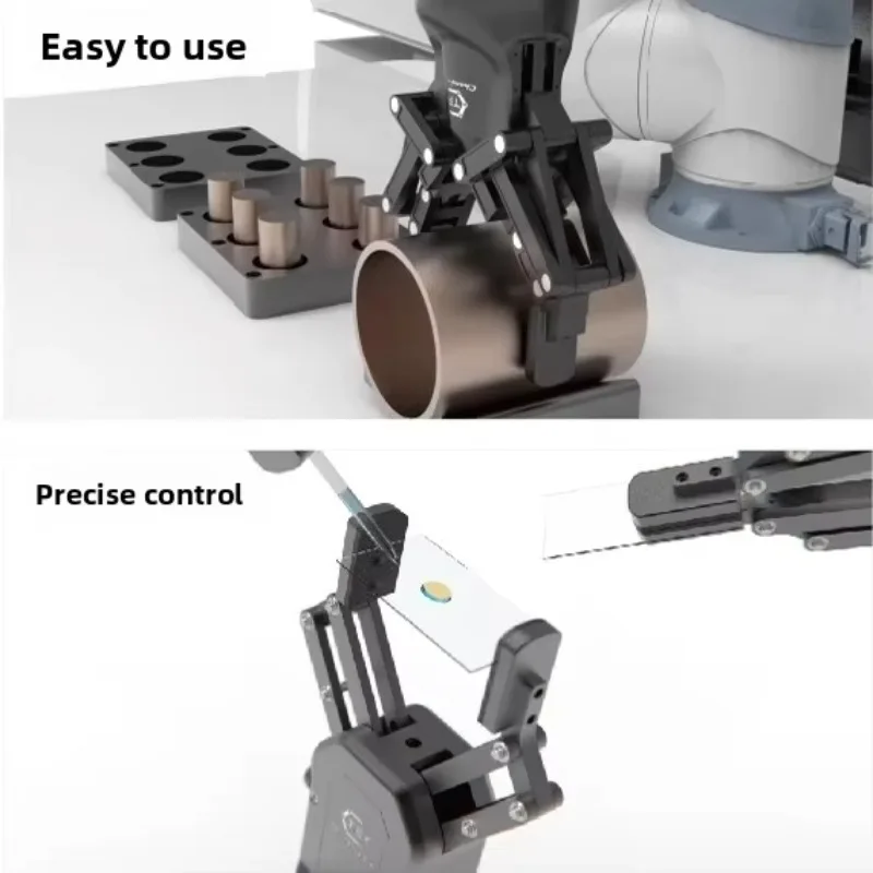 Electric Gripper Large Stroke Fingerprint Replaceable Industrial Mechanical Arm End Effector F110