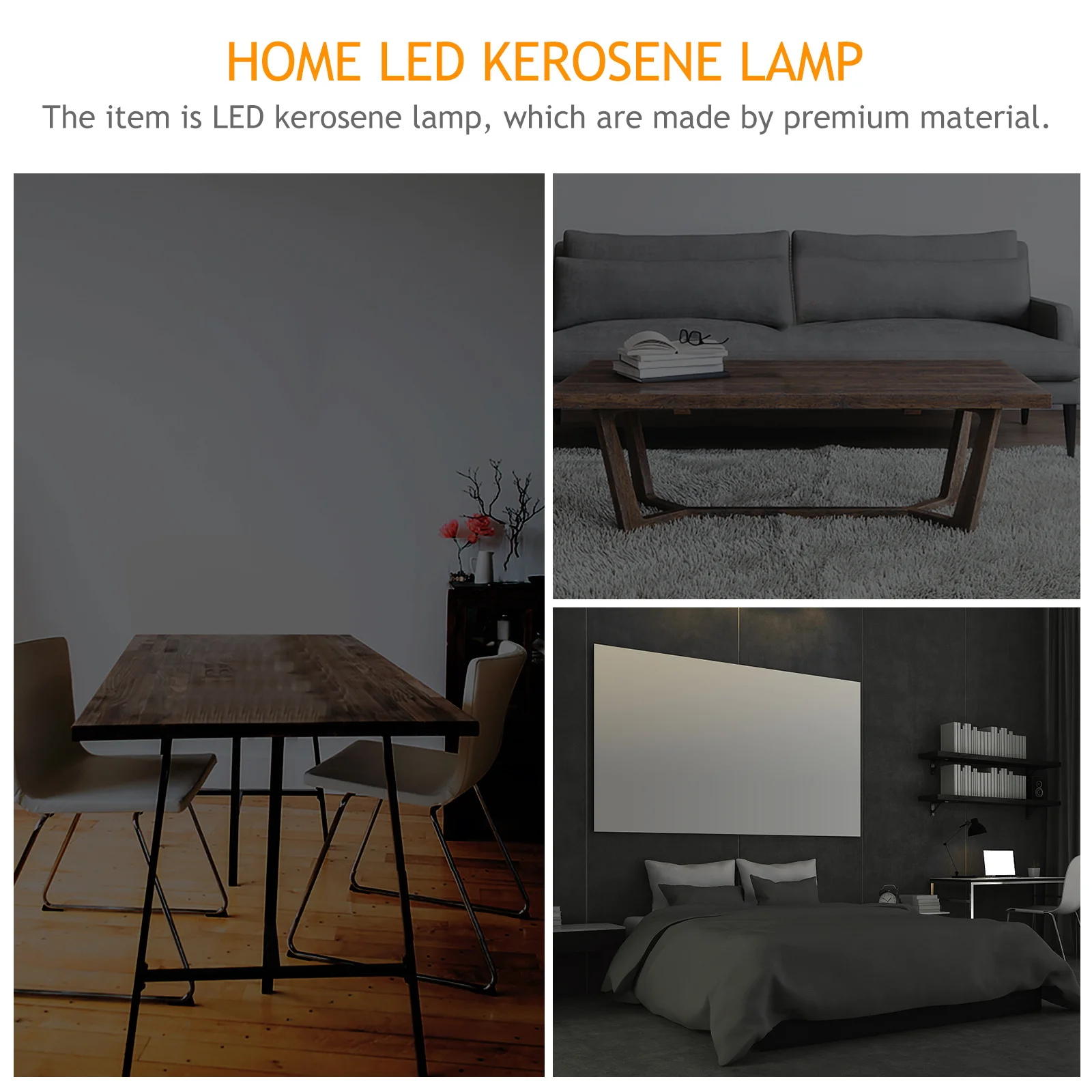 LED مصباح الرجعية خمر تهز ضوء الشموع الزخرفية للمنزل مكتب جو الحفلات الإضاءة الدافئة