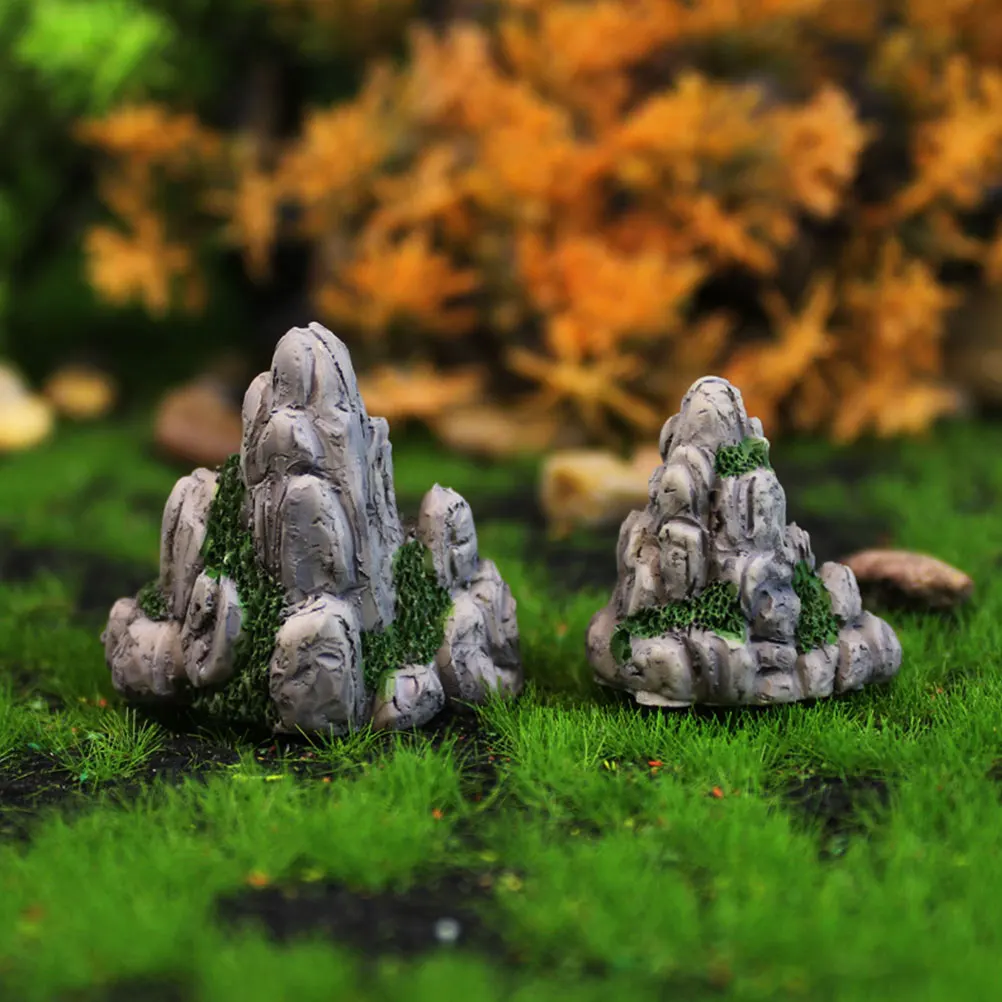 

Simulated Rockery Decoration Resin L scaping naments for Living Room Zen Garden Accessories Bonsai Flowerpot Decor Mini L