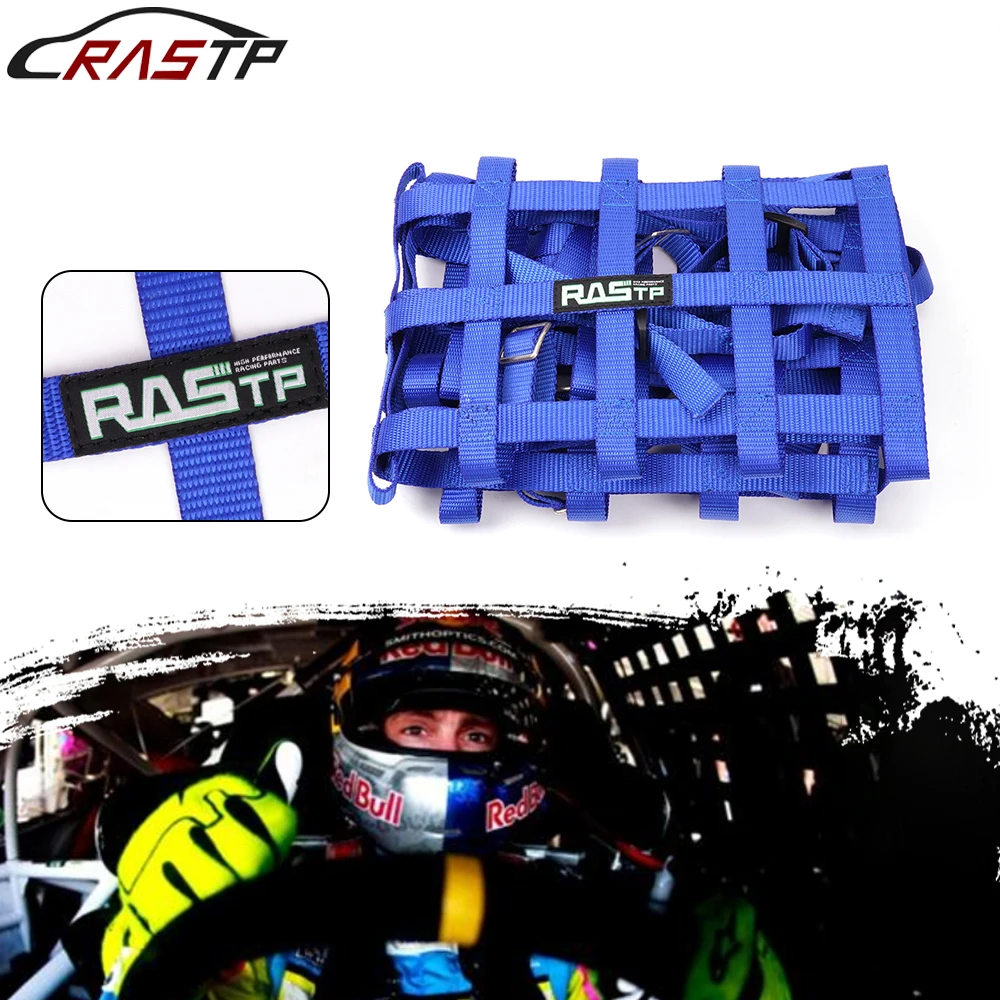 

RASTP-Universal 45/50CM*60CM-2CM Nylon Car Racing Window Net Racing Rally Safety Equipment Window Protect Belts Safety BAG054