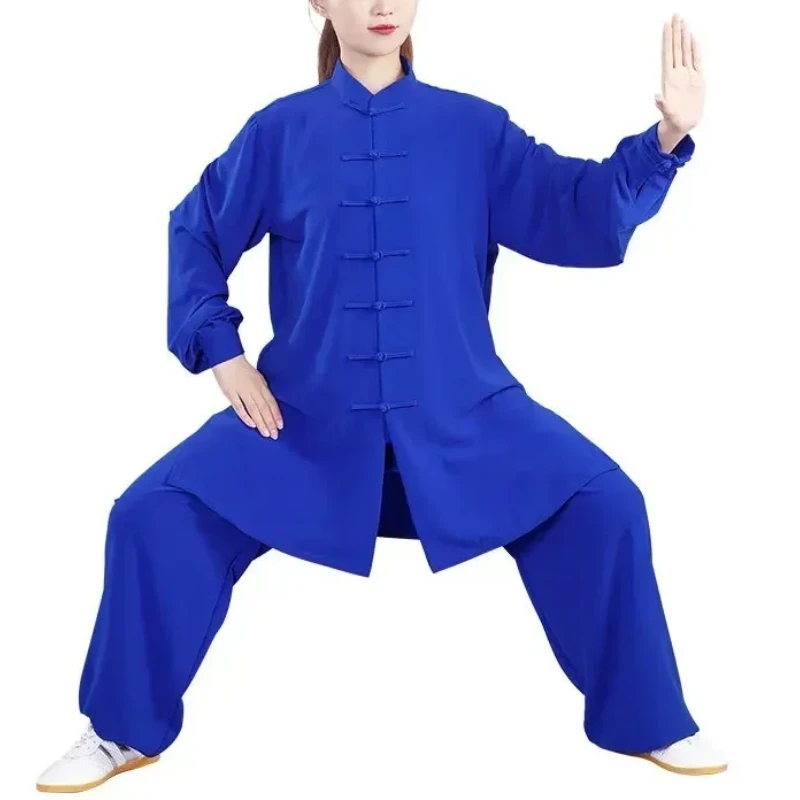 New Chinese Style Men Women Tai chi Wushu Uniform Kung Fu Suit Casual Outdoor Sport Clothing Jacket Pants Sets