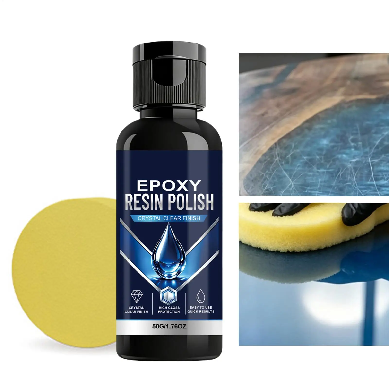 Epoxy Resin Restore Liquid Tabletop Polishing Compound Quick Shine Restorer for Resin Art Woodworking Crafts DIY ﻿