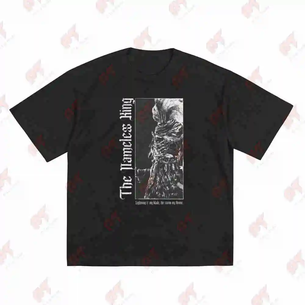 Nameless King Lightning Blade Short Sleeve Tee 100% Cotton T-Shirt