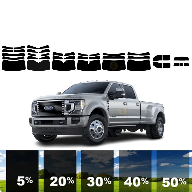 

precut Removable Window Tint Film For Car 100% UVR 5%-35%VLT Heat Insulation Carbon ﻿For FORD F-450 2 DR PU 2017-2022