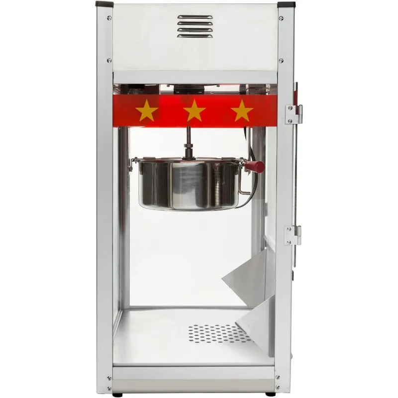 Olde Midway Commercial Popcorn Machine Maker Popper with Large 12-Ounce Kettle - Red