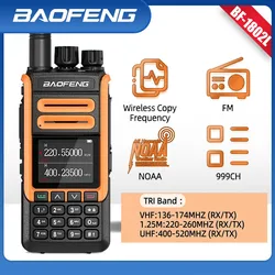 BAOFENG-uzun menzilli Walkie TalkieTri Band, kablosuz kopya frekansı, NOAA hava kanalı, Ham İki yönlü radyo, BF-1802L, UV-5R, UV-