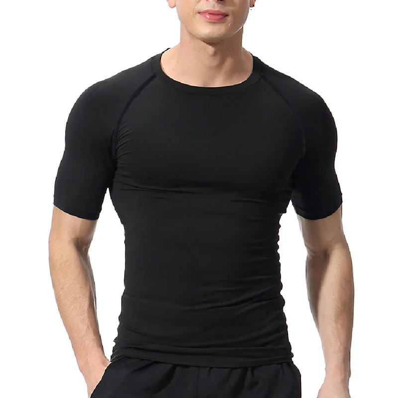 Sport T Shirt Men Quick Dry Short Sleeve Sport Tee Tops Gym Fitness Compression Shirt Training Running T-Shirt Men Rashgard