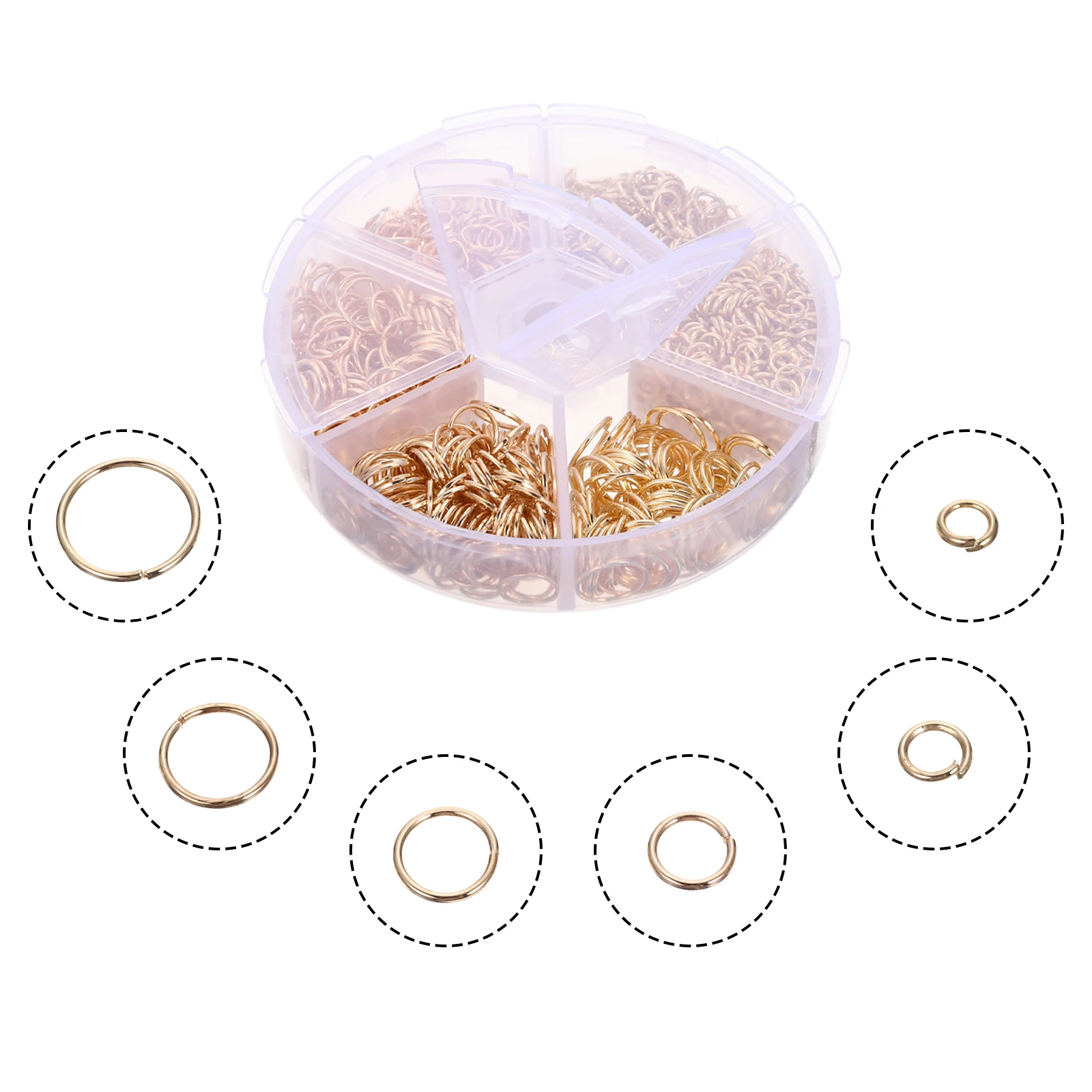 

DIY Jump Rings Crafts Making Chains Silver Metal Pendant Jewelry Split Ring Locket Durable Resistance H made