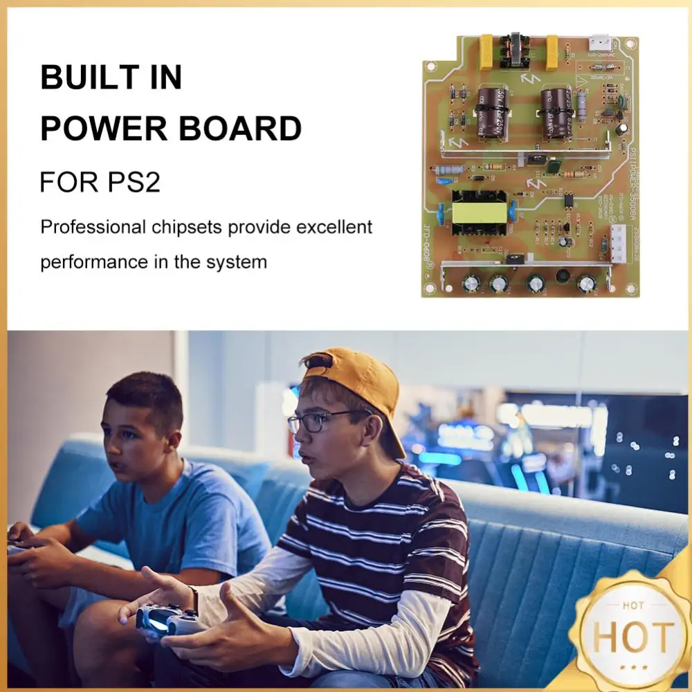 Power Supply Board อะไหล่ซ่อม 110 V-220 V Universal สําหรับ PS2 ไขมันคอนโซล 35008/50000 50001 50006 Built-in Power Supply Board