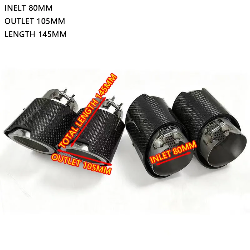 For BMW G90 G99 M5 Exhaust Pipe Muffler Tip Tail Throat Rear Nozzles Carbon Fiber 304 Stainless Steel Rear Nozzles 1 Piece view 6