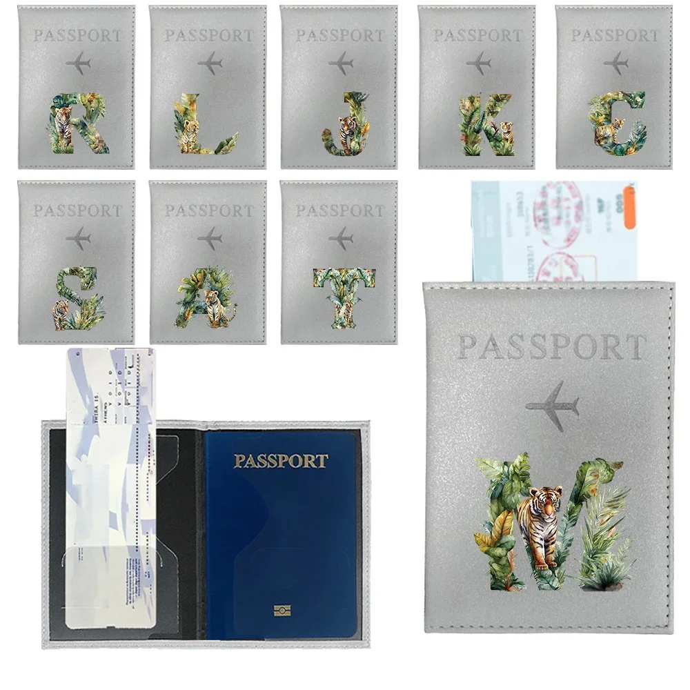 Passport Bag Protective Cover Travel Wallet Card Holder Passport Holder Air Ticket Holder Storage Bag Jungle Tiger Print Series