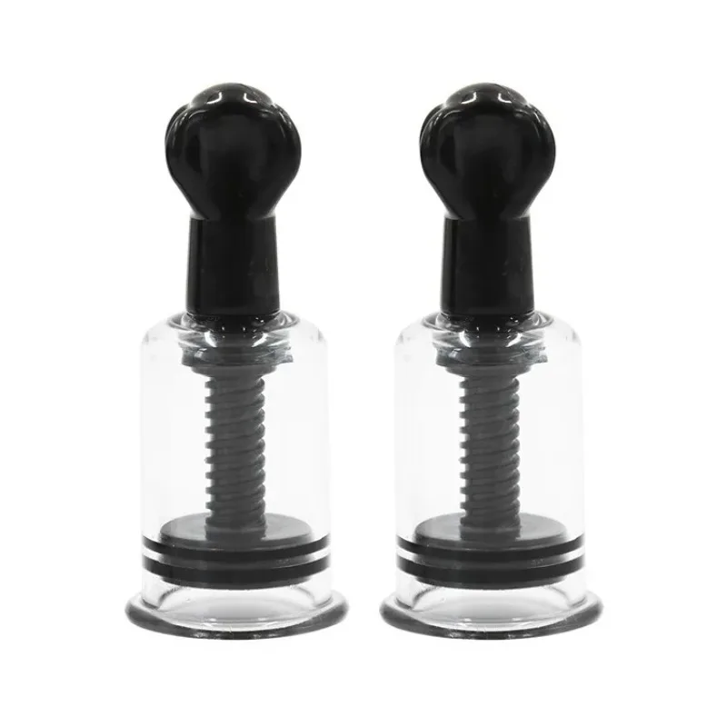 2Pcs Breast Nipple Sucker Clitoris Suction Bdsm Game Nipple Massager Vacuum Pump Enlarger Couple Flirting Sex Toys for Women Man