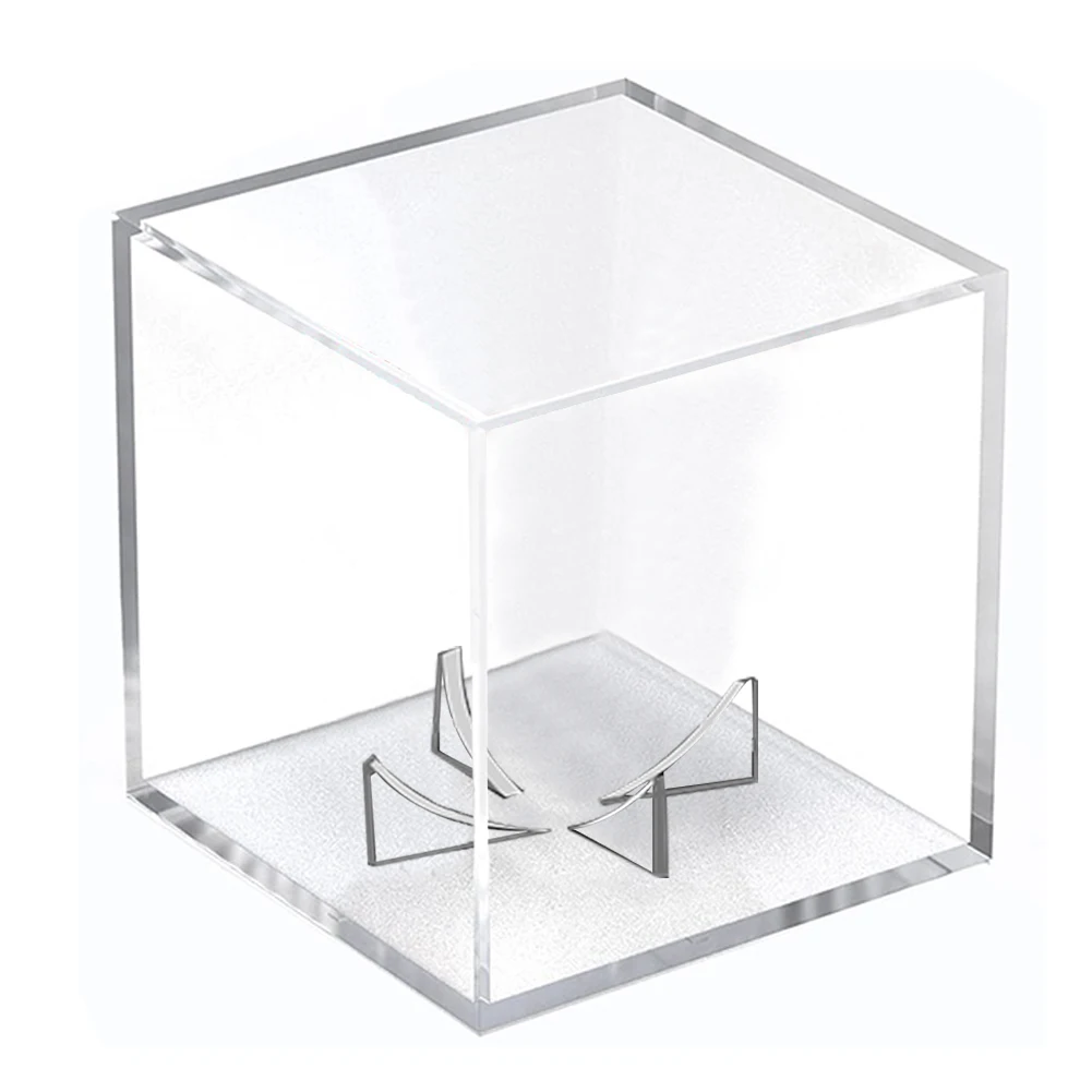 Clear Golf Baseball Display Case Square Transparent Baseball Holder Box Dustproof UV Protection Perfit For Memorable Collection