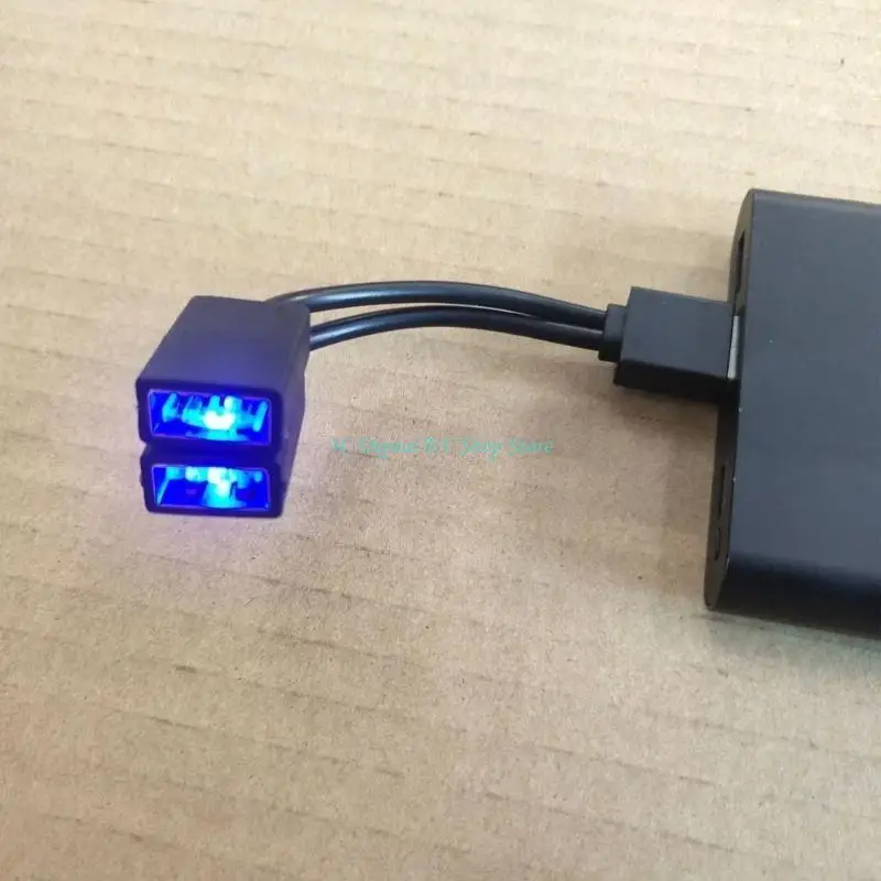 E74D 1 In 2 Out Car Usb Splitter Multifunctional Adapter Cord Charging Cable for Laptop Expansion Multiple Hub